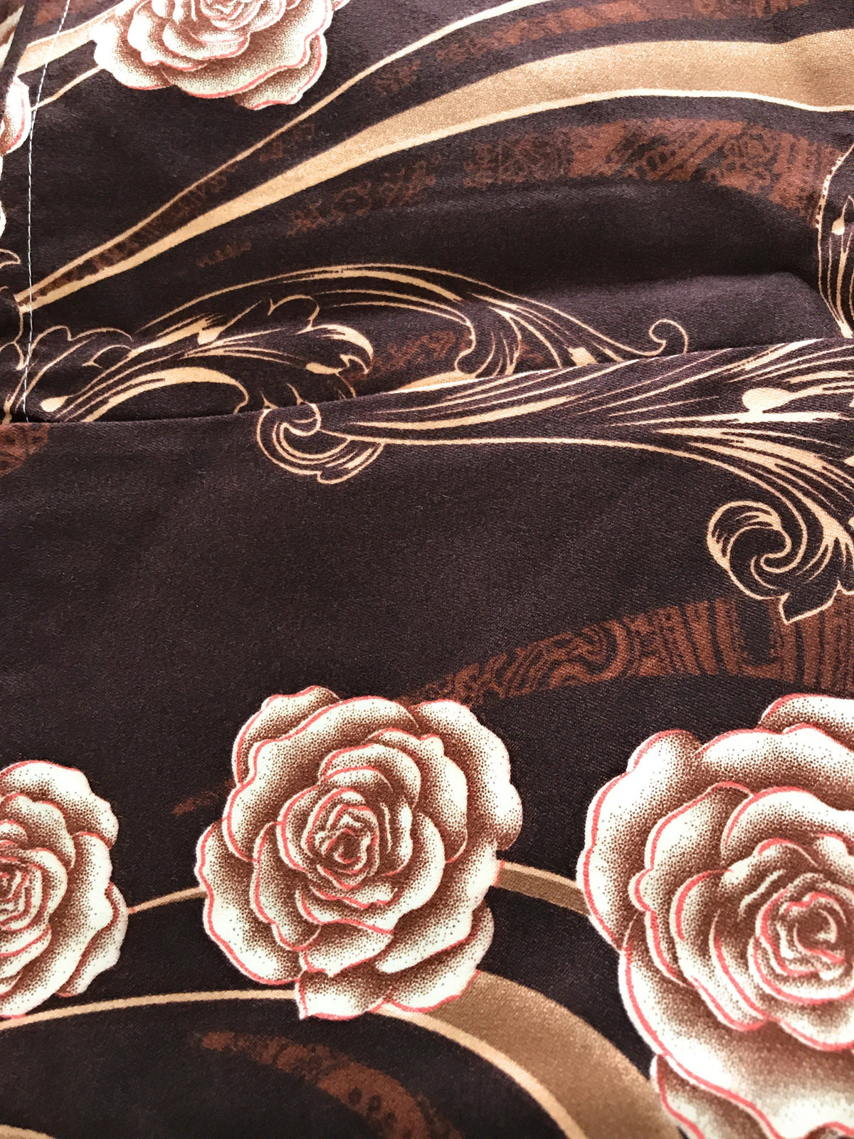 Tache Melted Gold Brown Floral Bed Sheet Set (2815FITFLT)