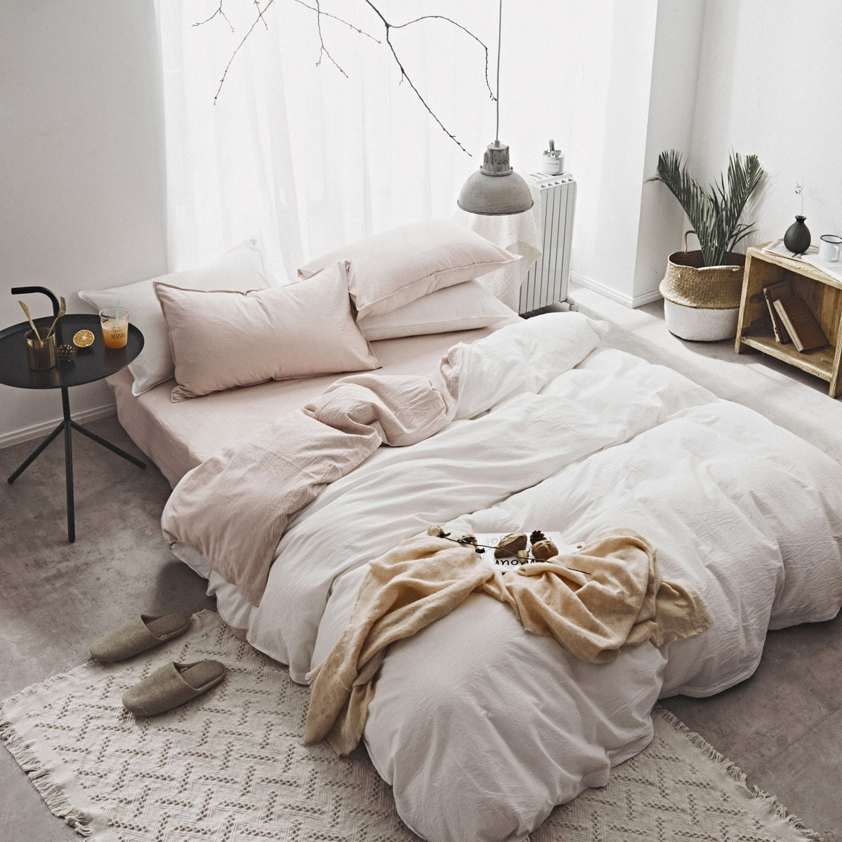 Washed Cotton Two-Piece Nordic Bedding Set